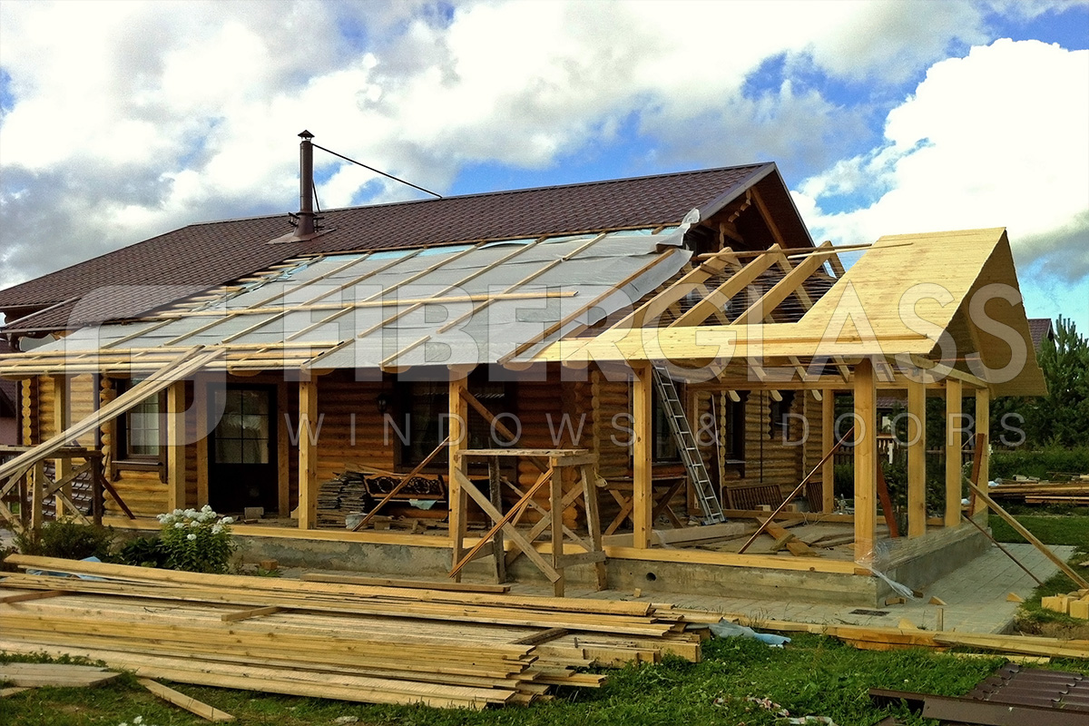 Остекление террасы деревянного дома до установки окон